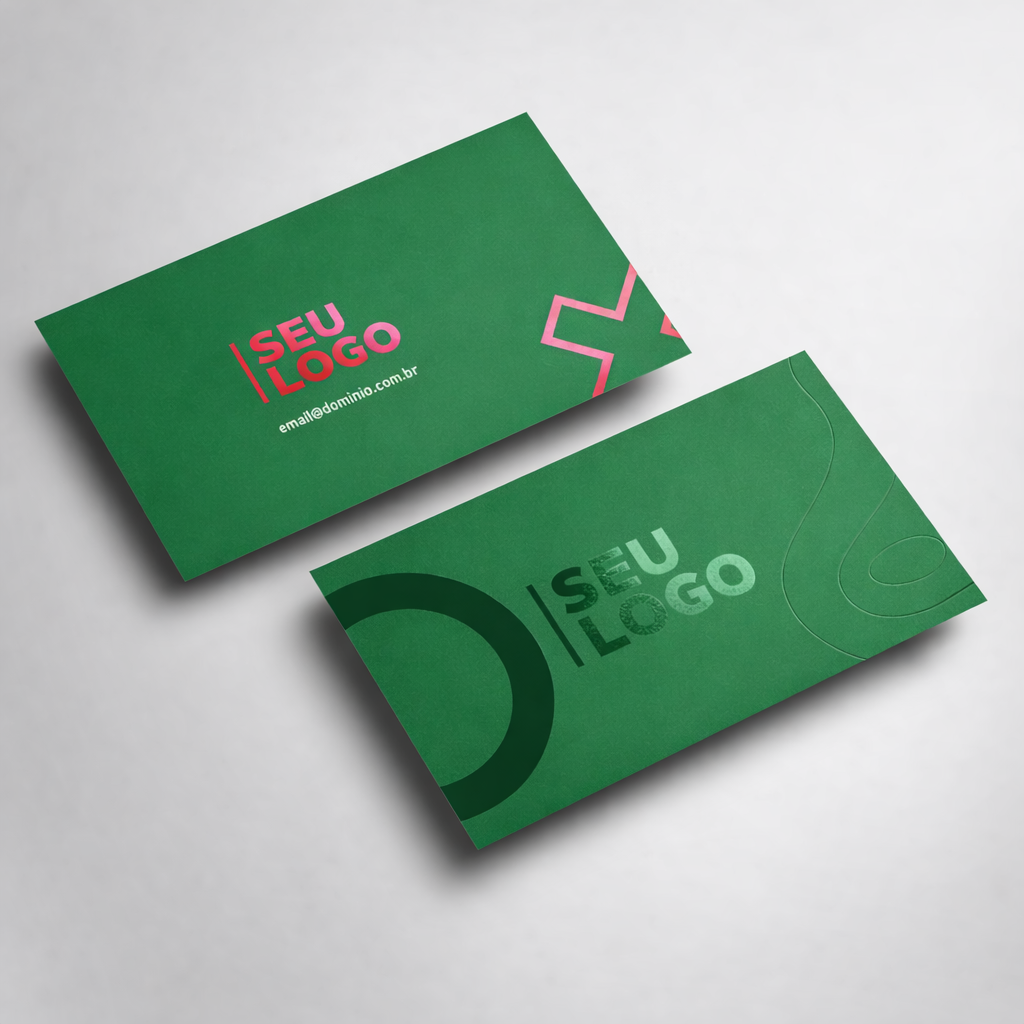 Cartão de Visita com Verniz Localizado