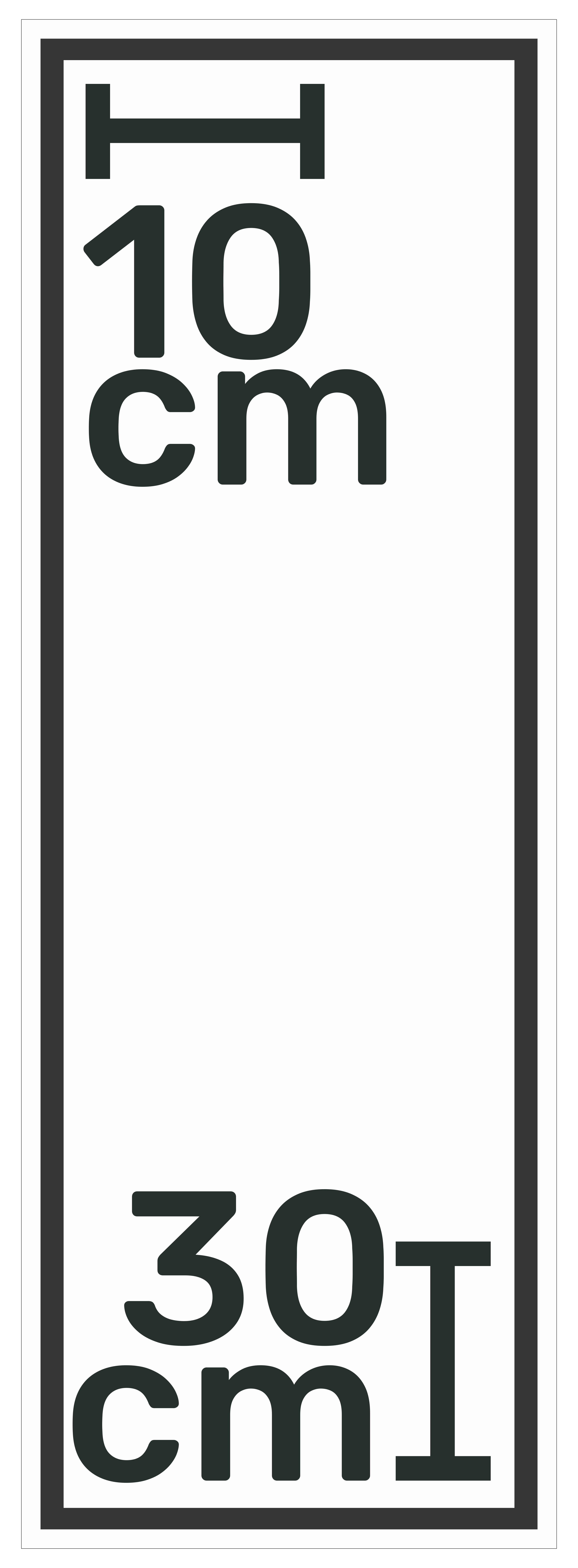 10 x 30 cm