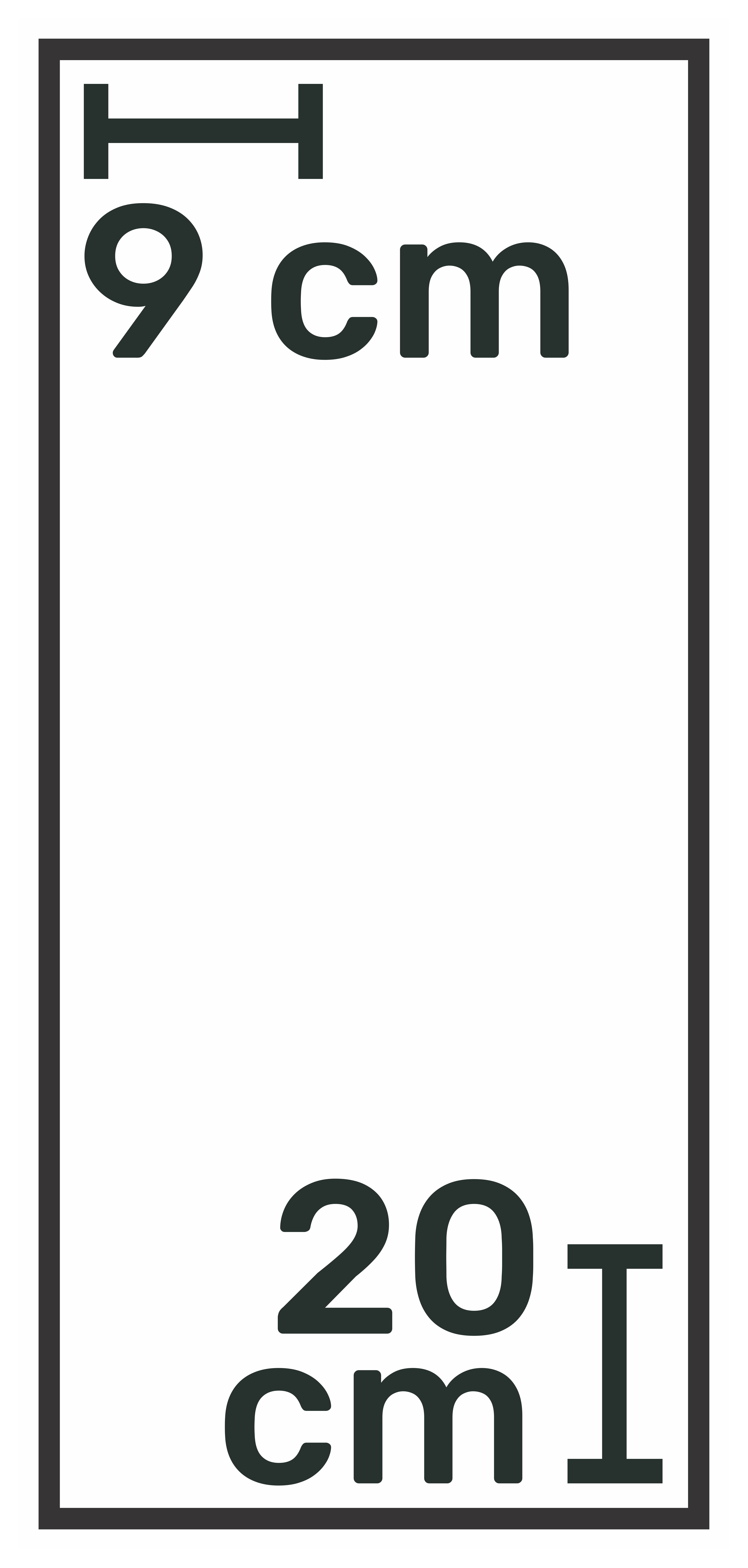 9 x 20cm